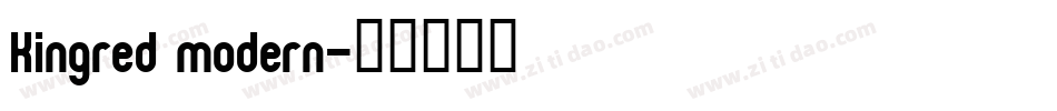 Kingred modern字体转换
